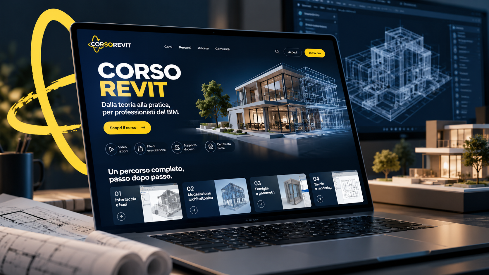 Mockup del progetto CorsoRevit