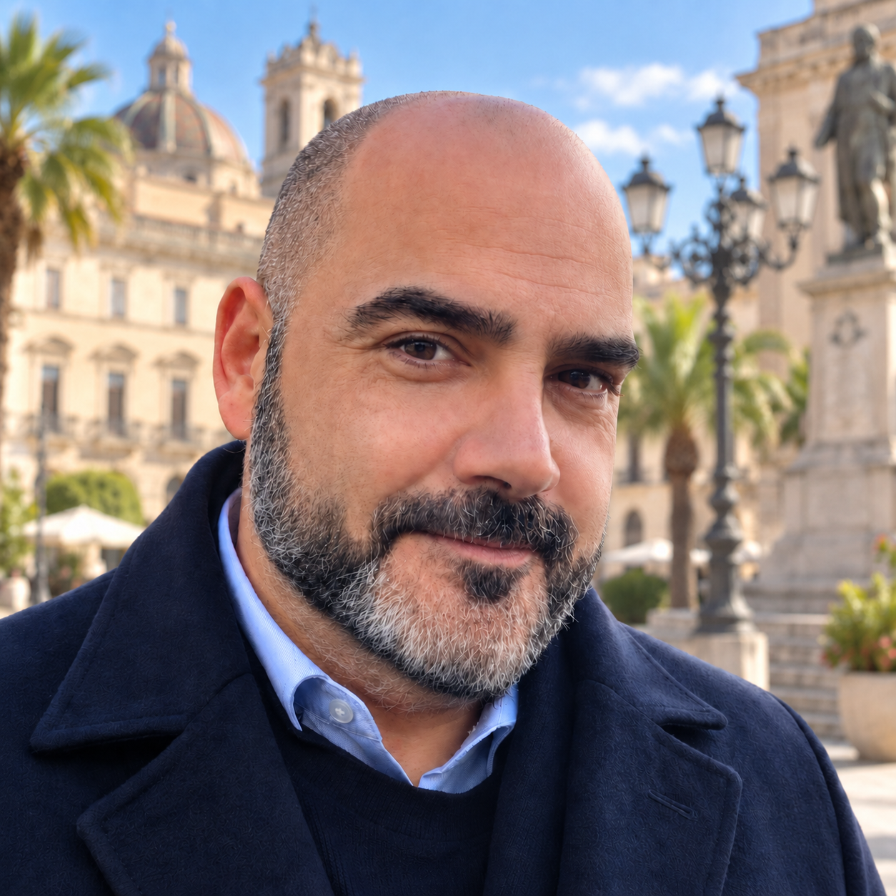 Ritratto di Riccardo con sfondo di Sassari